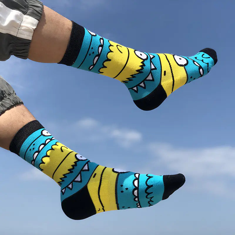 GT Monster Cartoon Street Style Wadensocken