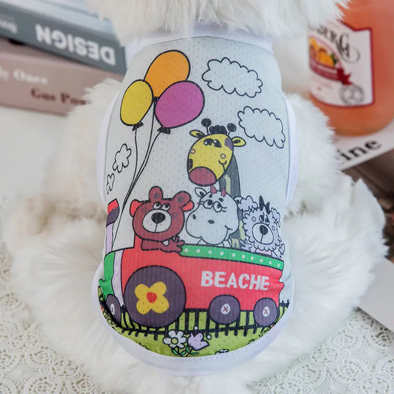 Sommer Dünne Stil Hundekleidung für Französische Bulldoggen