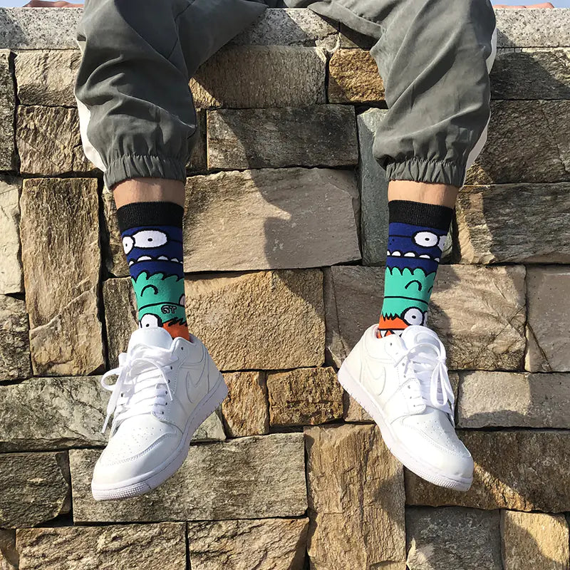 GT Monster Cartoon Street Style Wadensocken