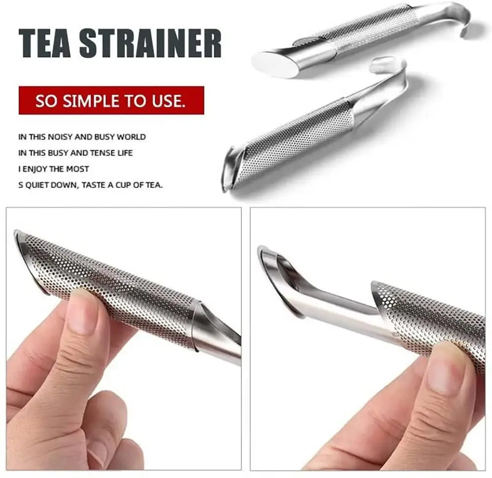 Edelstahl Tee-Infuser Stick – Teesieb für losen Tee, Kräuter & Gewürze, wiederverwendbar