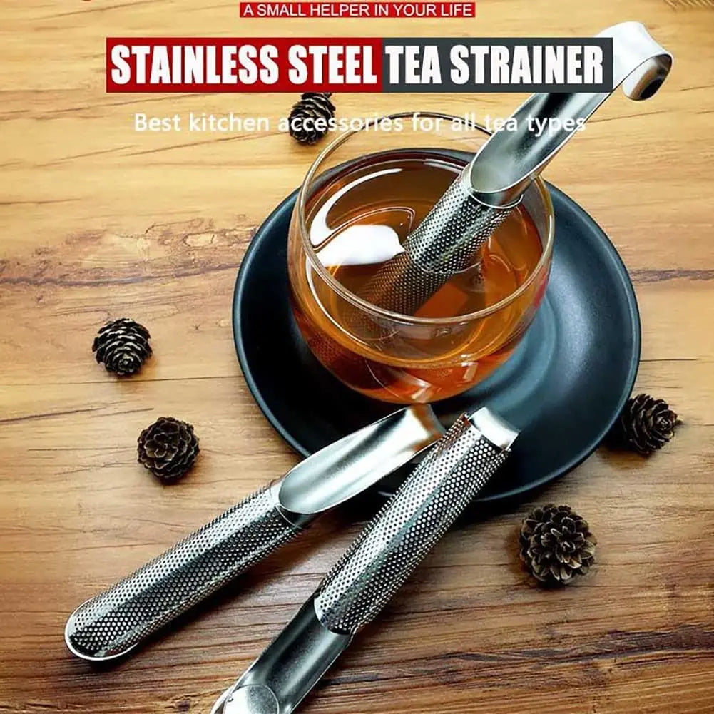 Edelstahl Tee-Infuser Stick – Teesieb für losen Tee, Kräuter & Gewürze, wiederverwendbar