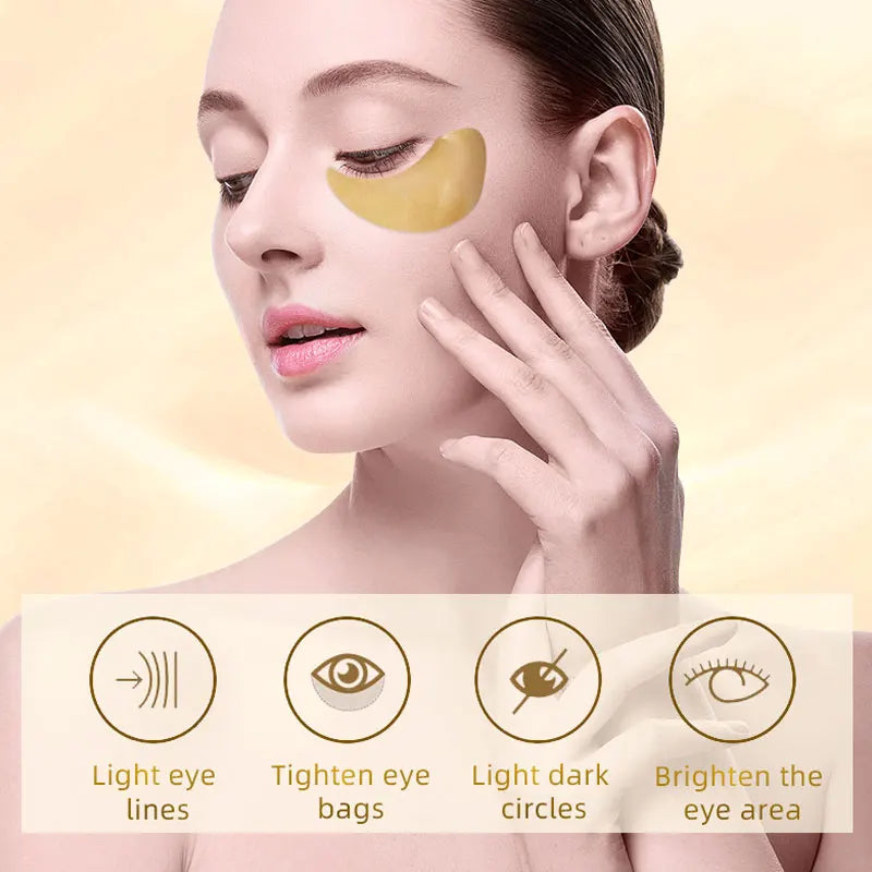 ARTISCARE 24K Gold Augenpads – 60 Stück Kristall-Kollagen Gel Eye Patches gegen Augenringe & Tränensäcke