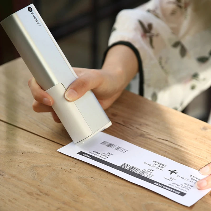 EVEBOT PrintPen – Tragbarer Handdrucker mit hautfreundlicher Tinte, 26 mm Druckbreite, WLAN & USB-C