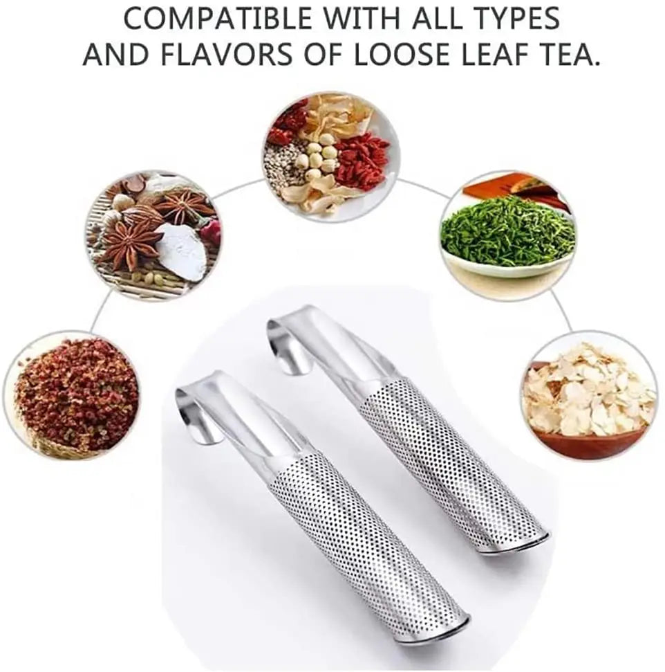 Edelstahl Tee-Infuser Stick – Teesieb für losen Tee, Kräuter & Gewürze, wiederverwendbar