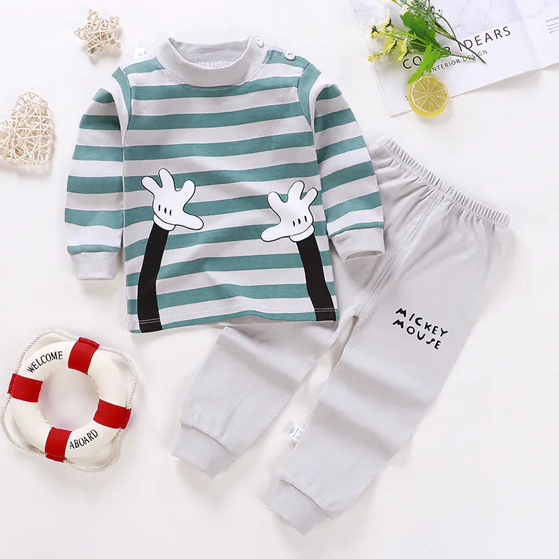 Baumwoll-Kinderunterwäsche-Set für Herbst und Winter