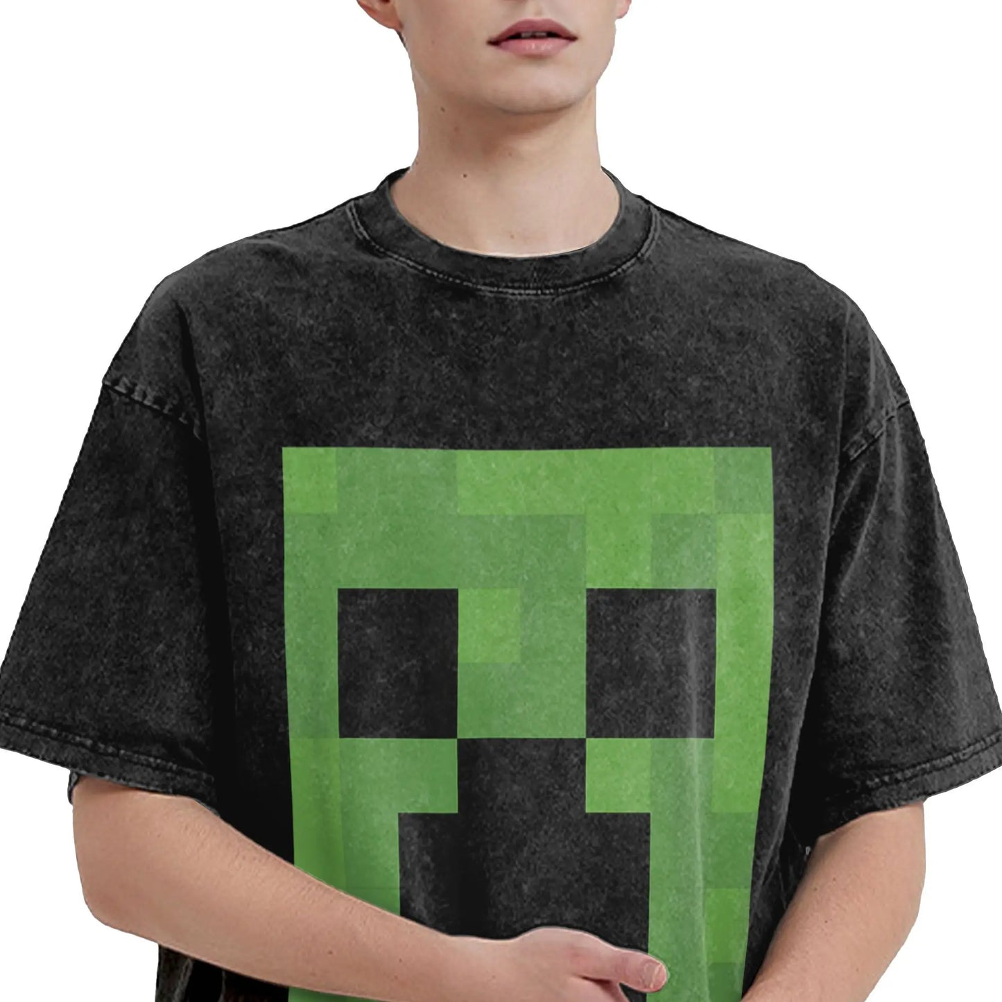 Herren-T-Shirt „Minecraft Creeper Big Face“