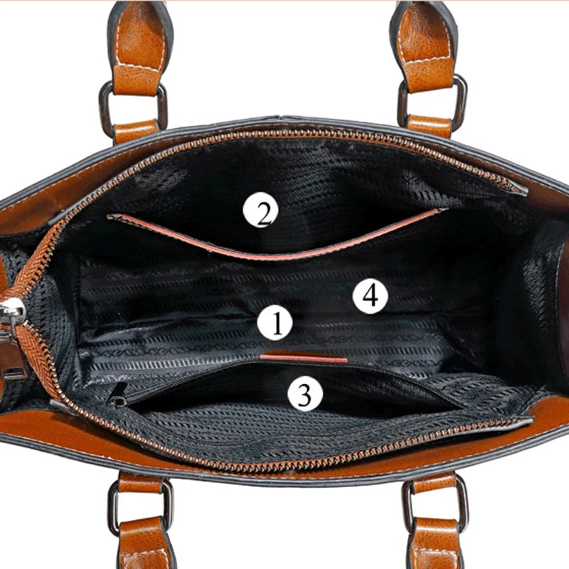Luxuriöse Lederhandtasche