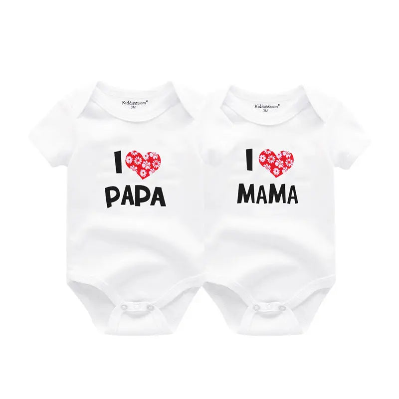 Body de bebé Kiddiezoom 100% algodón – I ♥ Dad & Mom