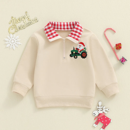 Weihnachts Sweatshirt mit Stickerei – Für kleine Winterfreunde