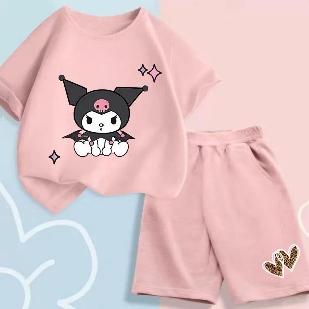 Kuromi T-Shirt & Shorts im 2-Teiler