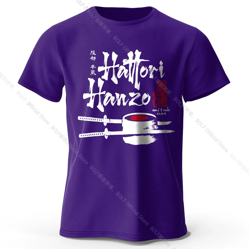 Hattori Hanzo Printed T-Shirt – Samurai Streetwear aus 100% Baumwolle