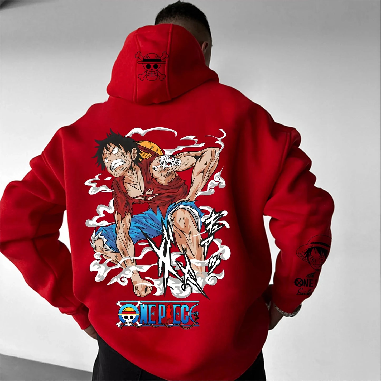 Sudadera con capucha de Bandai One Piece Luffy + ¡insignia gratis!