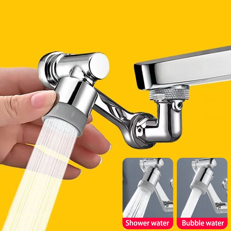 1080° Drehbarer Wasserhahnaufsatz – 2 Strahlarten, Sprühkopf & Perlator für Küche & Bad
