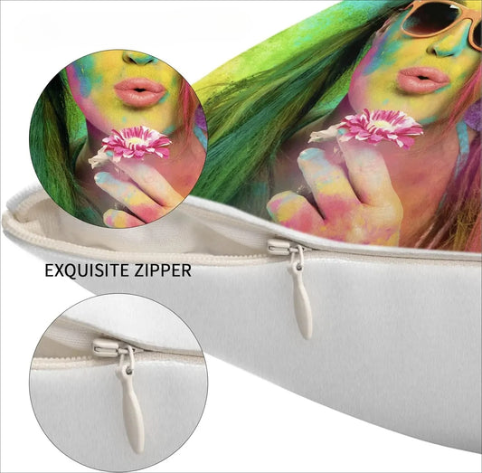 Personalisierter Kissenbezug mit Foto – Samt/Plüsch Kissenhülle aus Polyester, doppelseitiger Bilddruck, Geschenk für Freund, Freundin & Familie