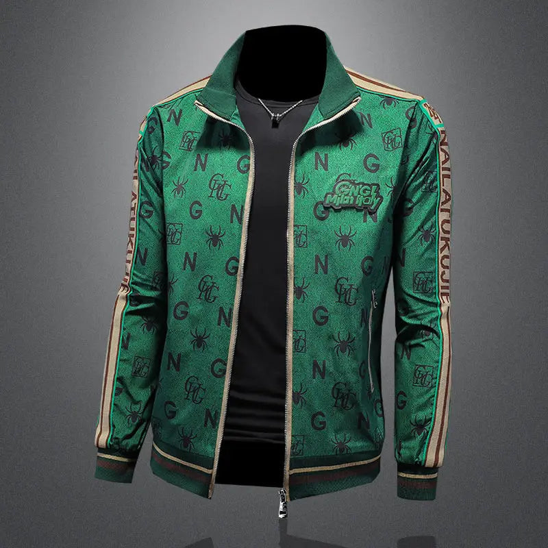 Chaqueta retro para hombre verde "Urban Jungle"