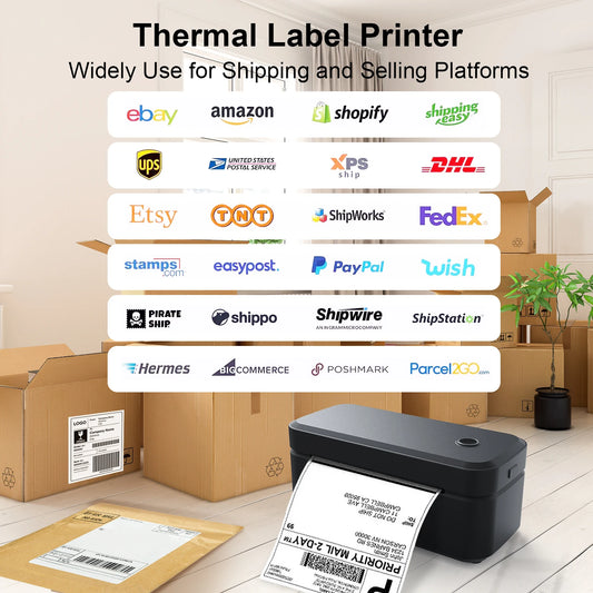 Marklife X4 Thermo-Etikettendrucker – Tragbarer Bluetooth-Labeldrucker für 4×6 Versandetiketten mit automatischer Etikettenerkennung