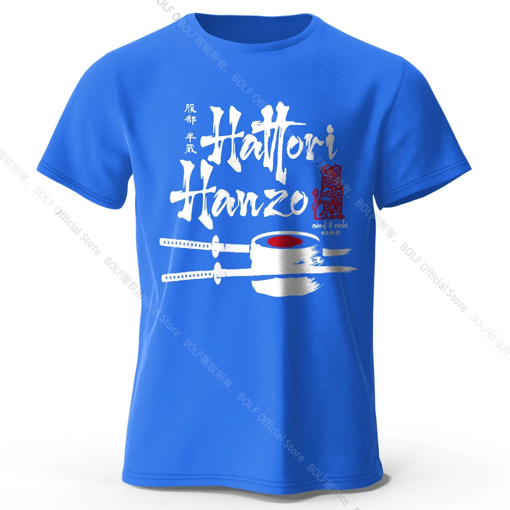 Hattori Hanzo Printed T-Shirt – Samurai Streetwear aus 100% Baumwolle