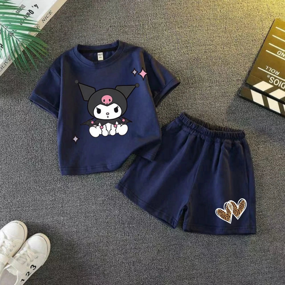 Kuromi T-Shirt & Shorts im 2-Teiler