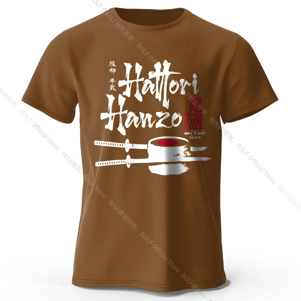 Hattori Hanzo Printed T-Shirt – Samurai Streetwear aus 100% Baumwolle