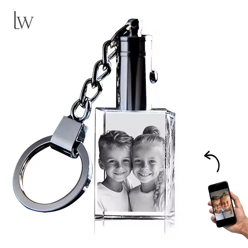 Personalisiertes 3D-Kristall-Herzfoto-Halskette – Individuelles Geschenk für Frauen & Männer