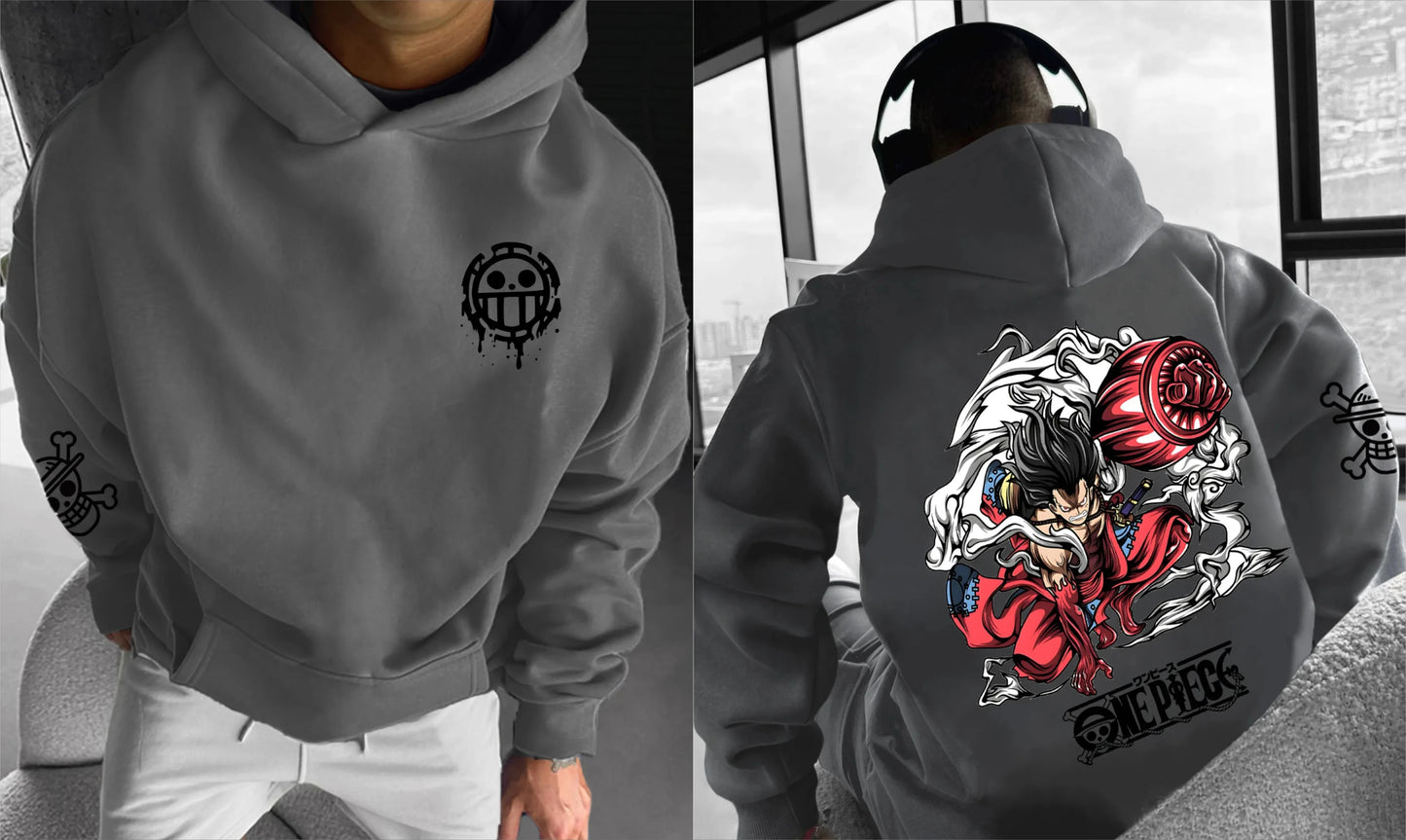 Sudadera con capucha de Bandai One Piece Luffy + ¡insignia gratis!