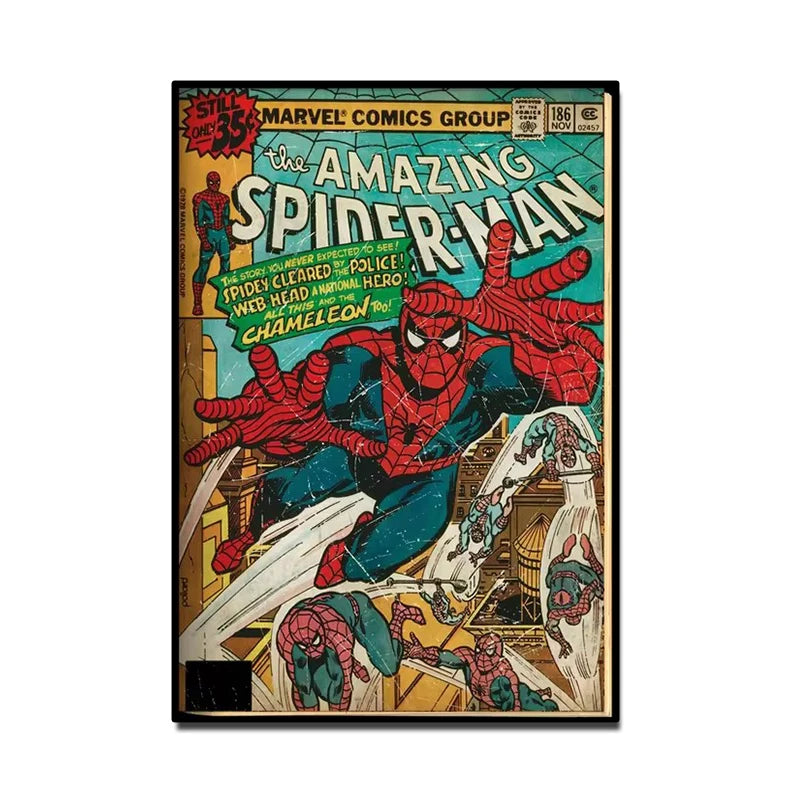 Retro Marvel Spider-Man wall poster