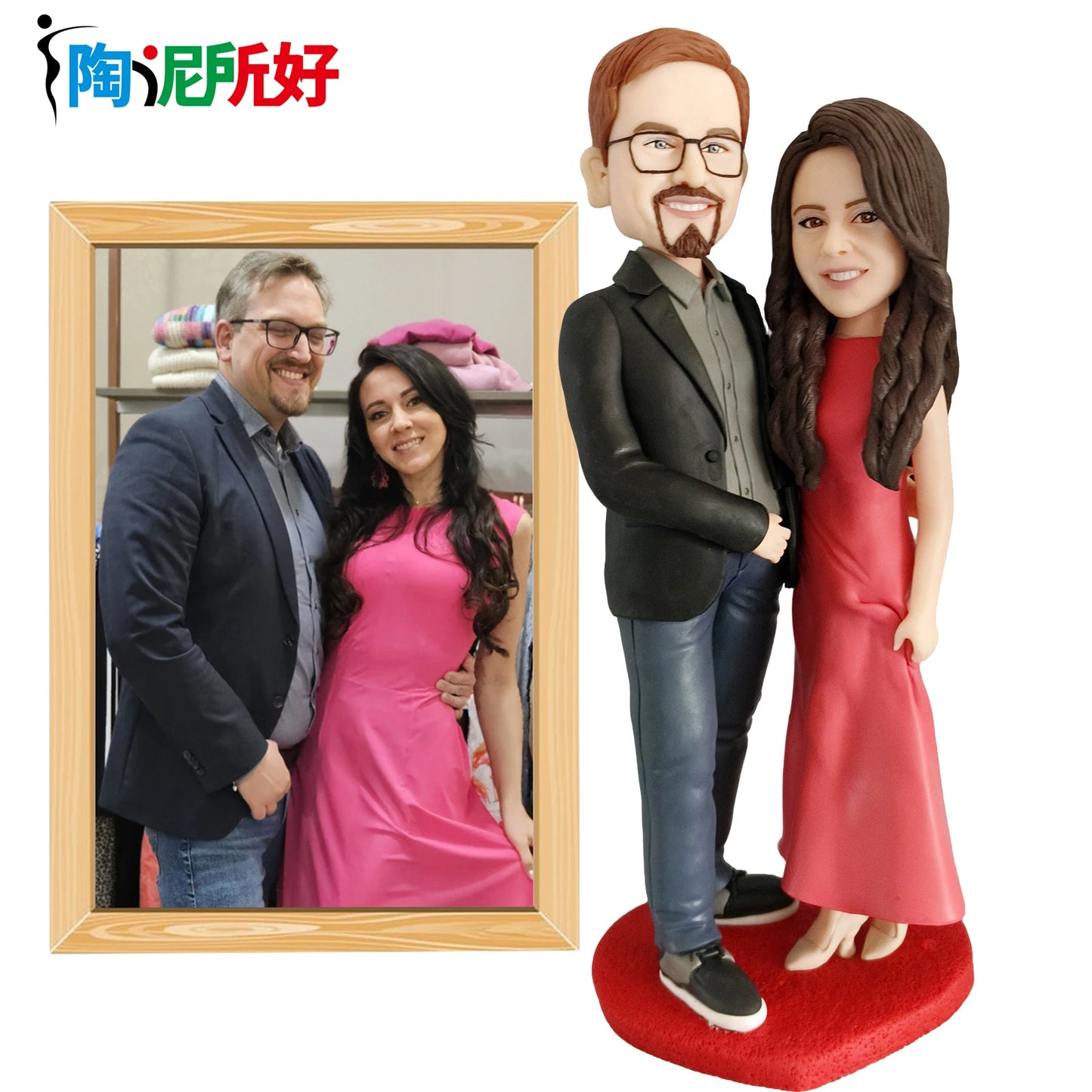 Custom Handmade BHandgefertigte Bobblehead-Figuren – Personalisierte Tonpuppen nach Foto, individuelles Geschenkobblehead Figurines, Personalized Clay Dolls figuras Statue Sculpture from your photo,Bespoke Gift for Husband