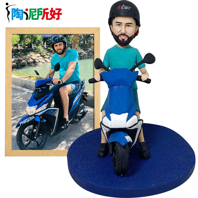 Custom Handmade BHandgefertigte Bobblehead-Figuren – Personalisierte Tonpuppen nach Foto, individuelles Geschenkobblehead Figurines, Personalized Clay Dolls figuras Statue Sculpture from your photo,Bespoke Gift for Husband