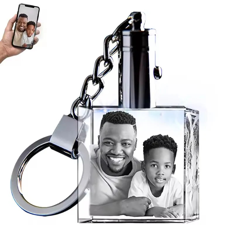 Personalisiertes 3D-Kristall-Herzfoto-Halskette – Individuelles Geschenk für Frauen & Männer