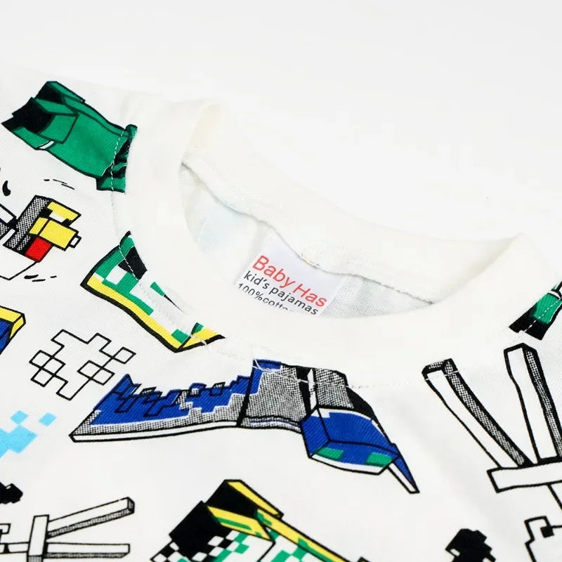 Minecraft Creeper: camiseta y pantalones cortos para pequeños héroes pixelados