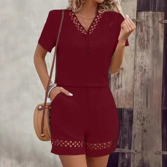 Elegante conjunto de dos piezas de verano