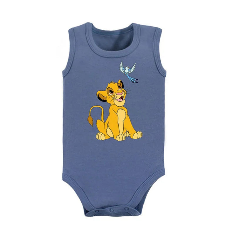 Body suave de manga corta para bebé con Minnie, Stitch, Simba y compañía