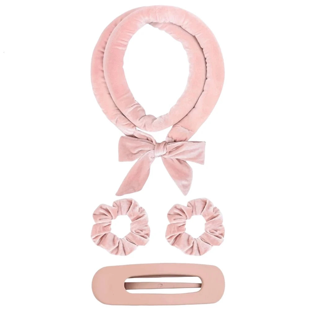 Heatless Curling Rod Stirnband – Weiche Locken ohne Hitze, Schlaf-Lockenwickler Haarband Set