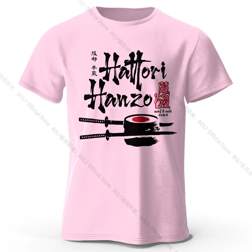 Hattori Hanzo Printed T-Shirt – Samurai Streetwear aus 100% Baumwolle