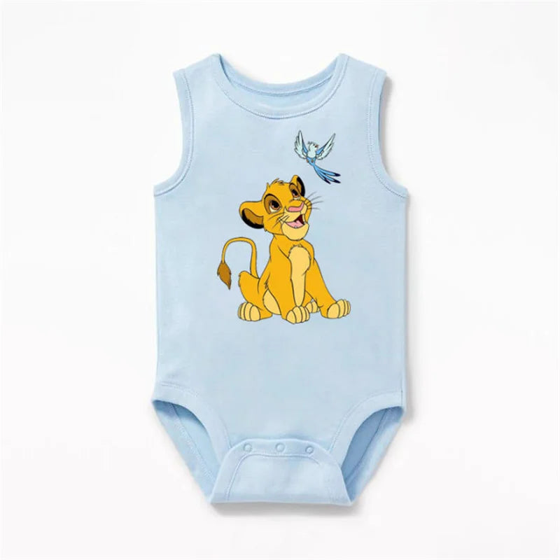 Body suave de manga corta para bebé con Minnie, Stitch, Simba y compañía