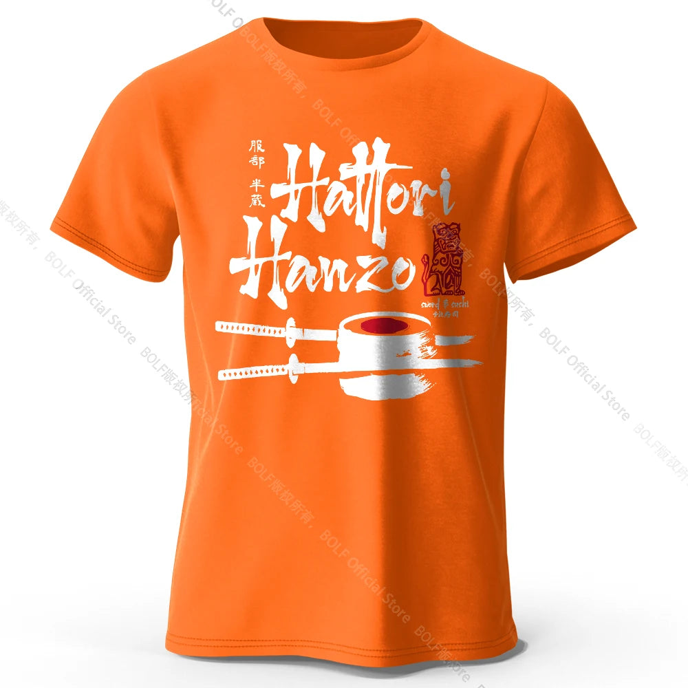 Hattori Hanzo Printed T-Shirt – Samurai Streetwear aus 100% Baumwolle