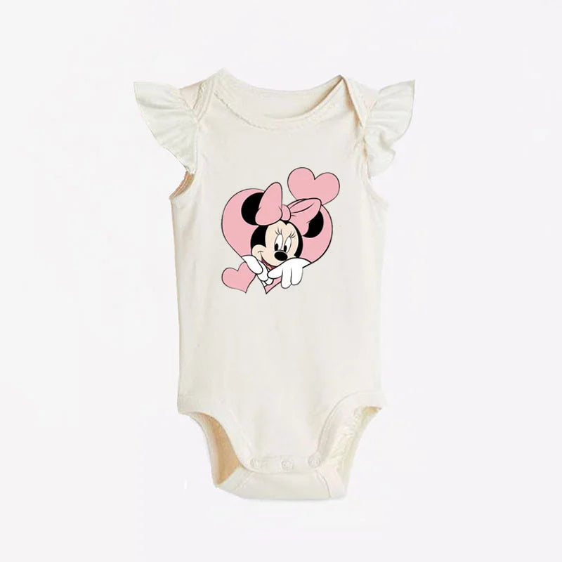 Body suave de manga corta para bebé con Minnie, Stitch, Simba y compañía