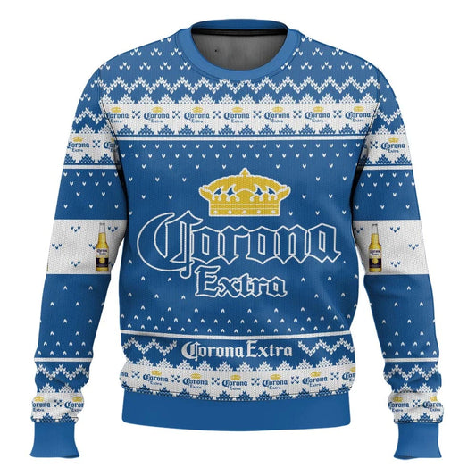 Stylischer „Corona Extra“ Weihnachtspullover