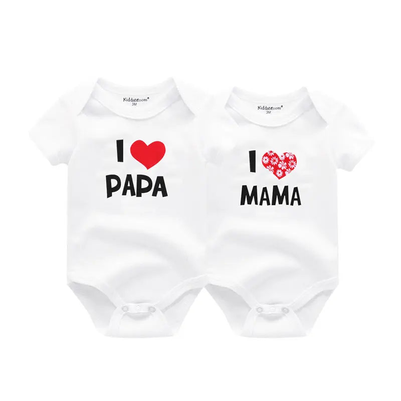 Body de bebé Kiddiezoom 100% algodón – I ♥ Dad & Mom