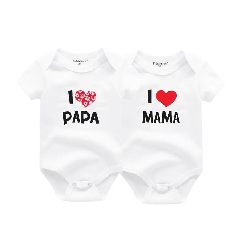 Body de bebé Kiddiezoom 100% algodón – I ♥ Dad & Mom