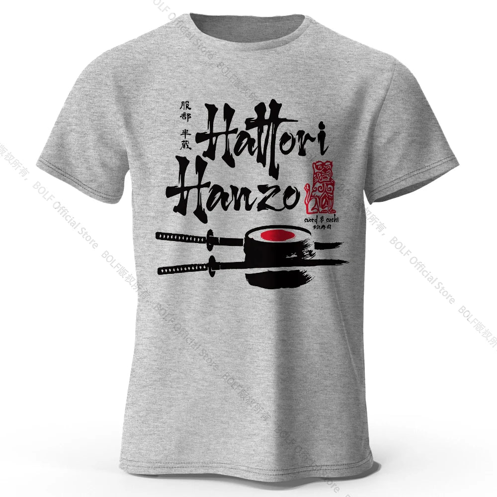 Hattori Hanzo Printed T-Shirt – Samurai Streetwear aus 100% Baumwolle