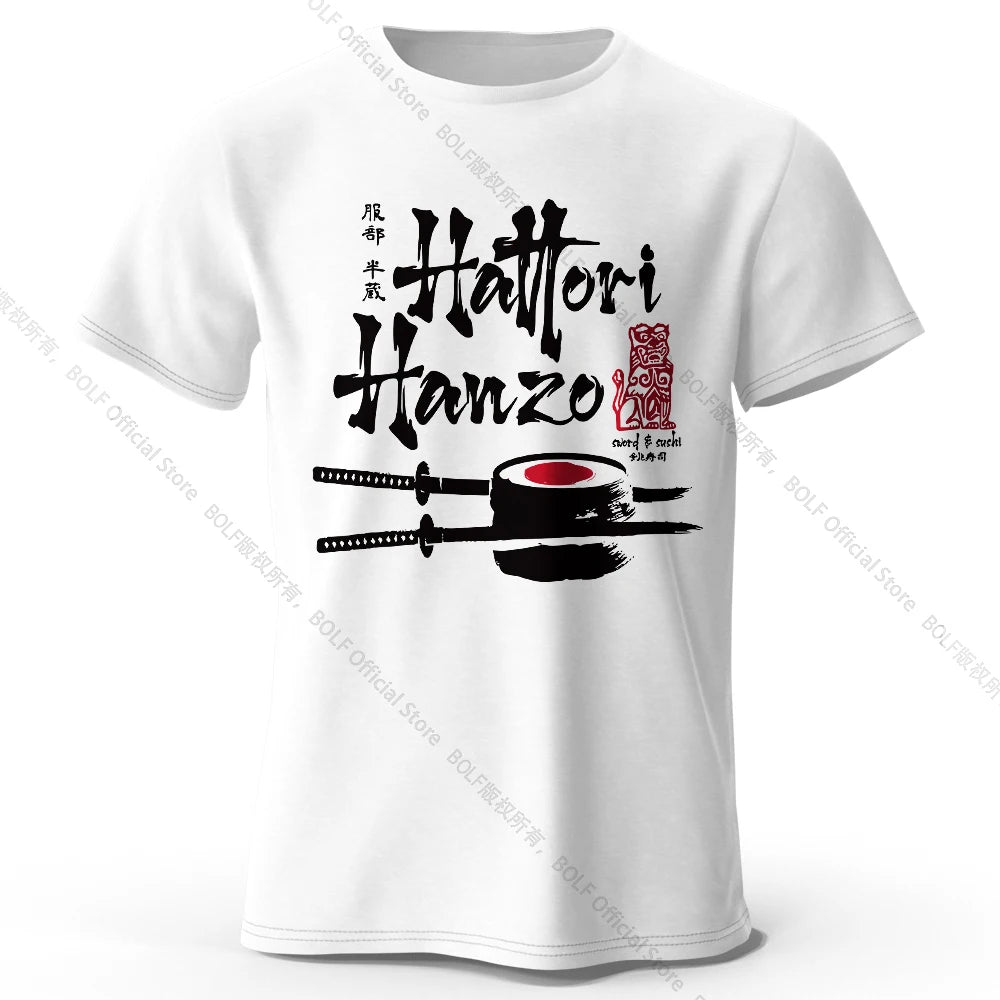 Hattori Hanzo Printed T-Shirt – Samurai Streetwear aus 100% Baumwolle