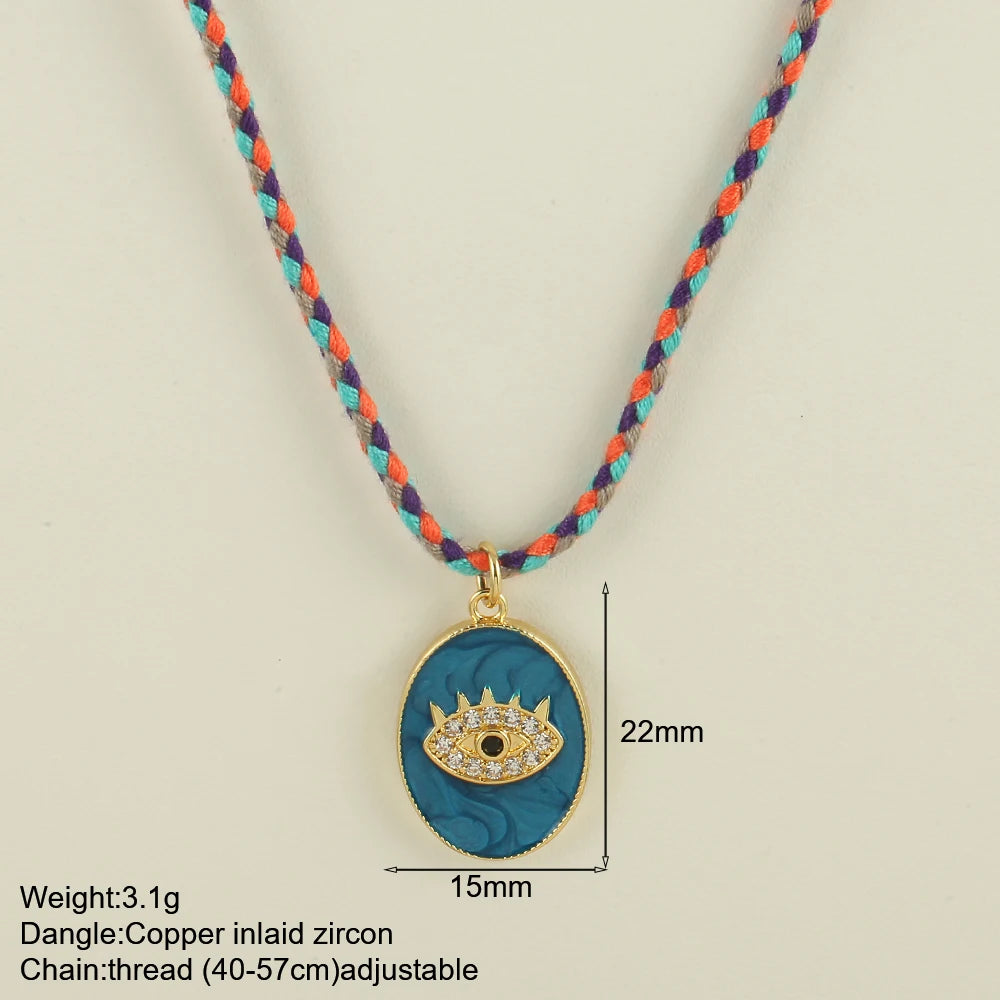 Boho Pop Art Halskette – Sommerliches Statement-Piece