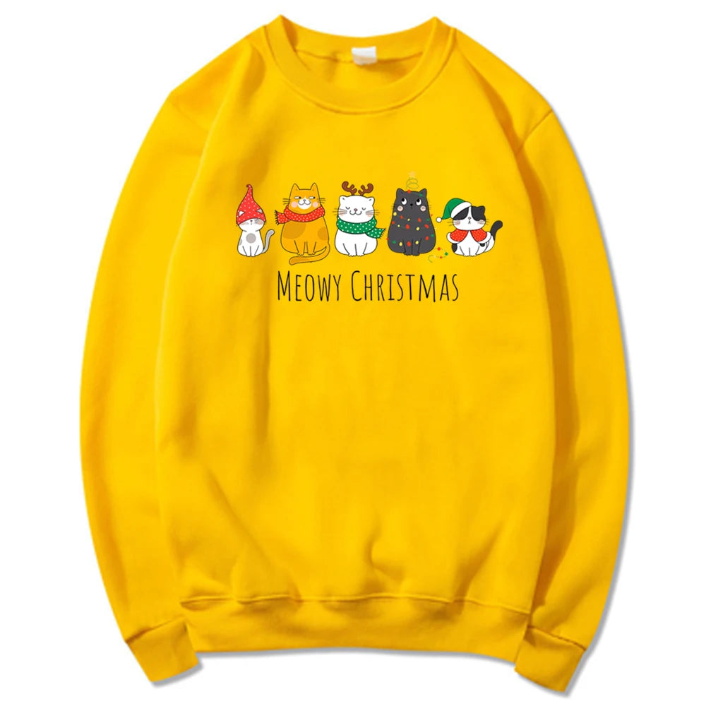 Meowy Christmas – Das süßeste Katzen Weihnachtssweatshirt