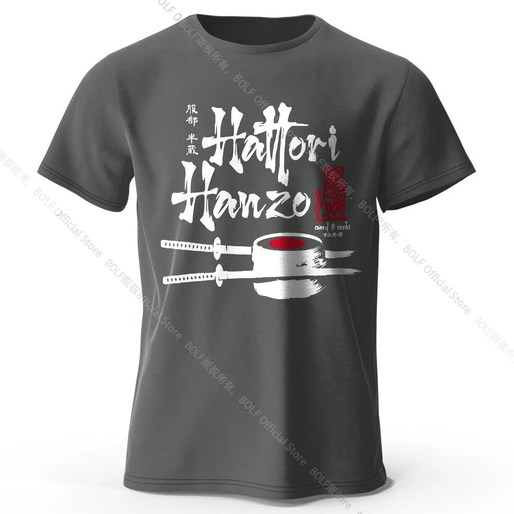 Hattori Hanzo Printed T-Shirt – Samurai Streetwear aus 100% Baumwolle