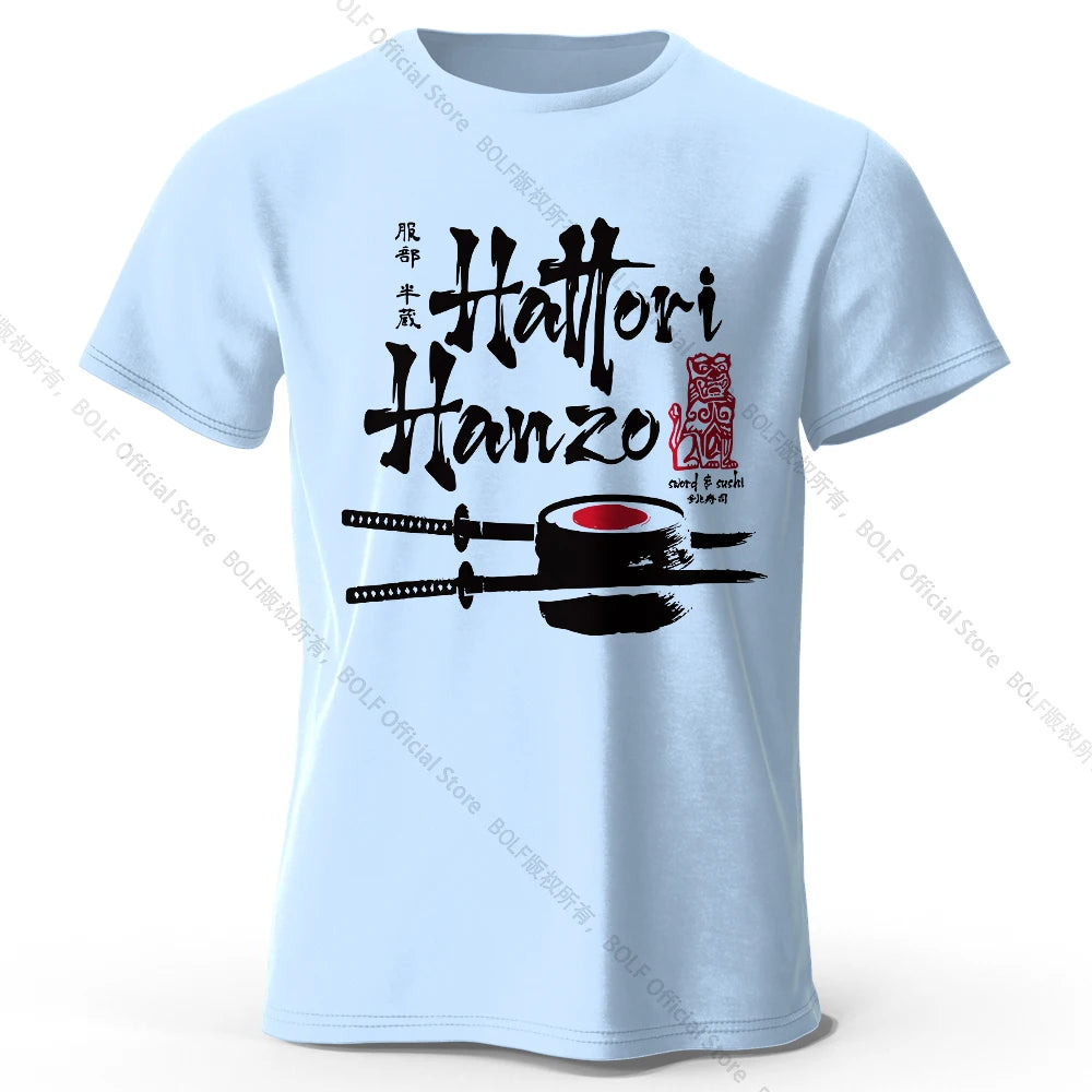 Hattori Hanzo Printed T-Shirt – Samurai Streetwear aus 100% Baumwolle