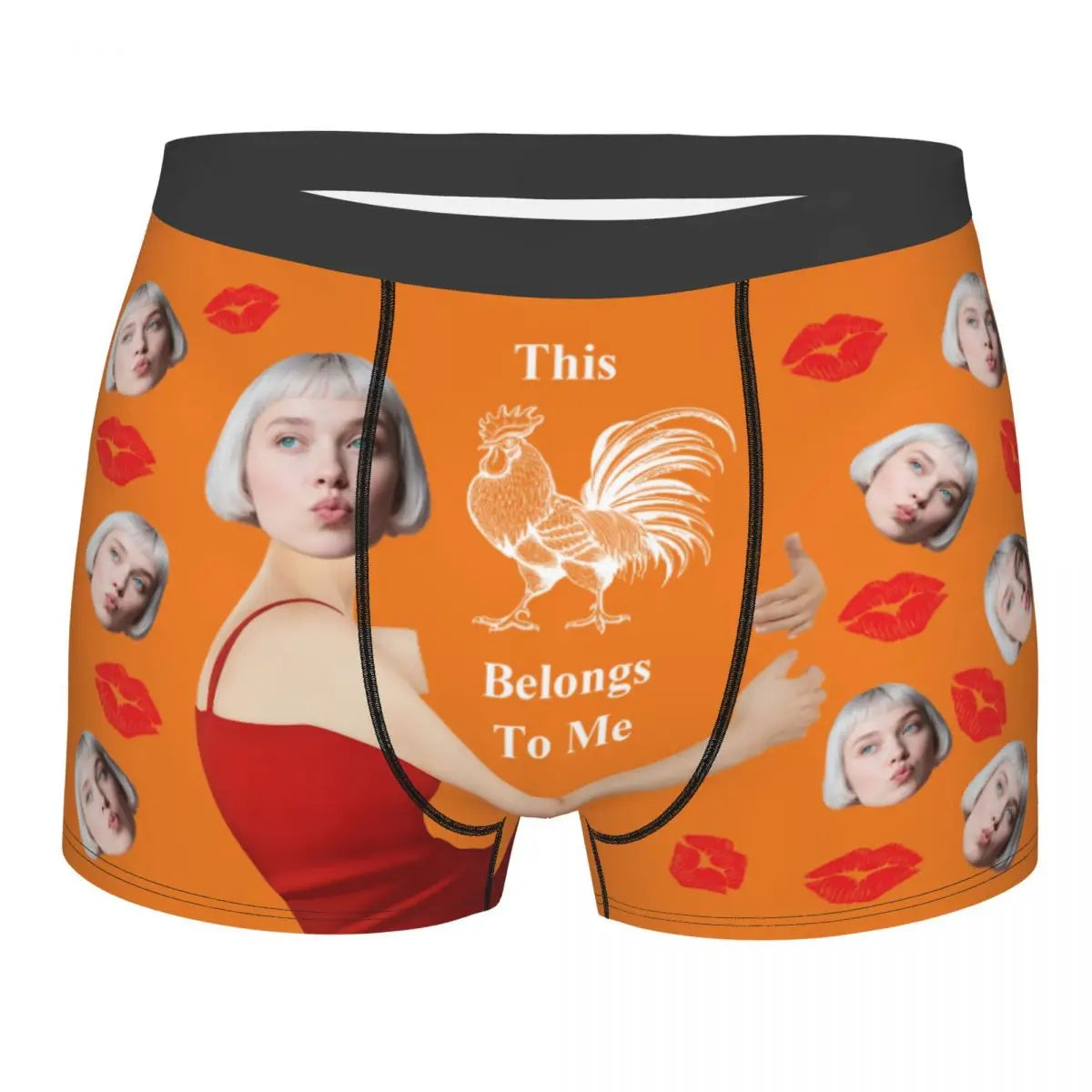 Personalisierte Foto-Boxershorts für Männer – individuelle Boxer Briefs mit Gesicht, weiche Unterwäsche (95% Polyester/5% Elasthan), Valentinstag Geschenk für Ehemann