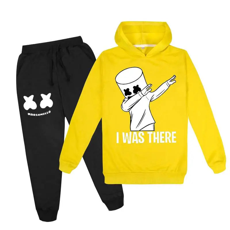 Kinder Tracksuit Set mit DJ Marshmello Print – Hoodie & Hose, 3–13 Jahre
