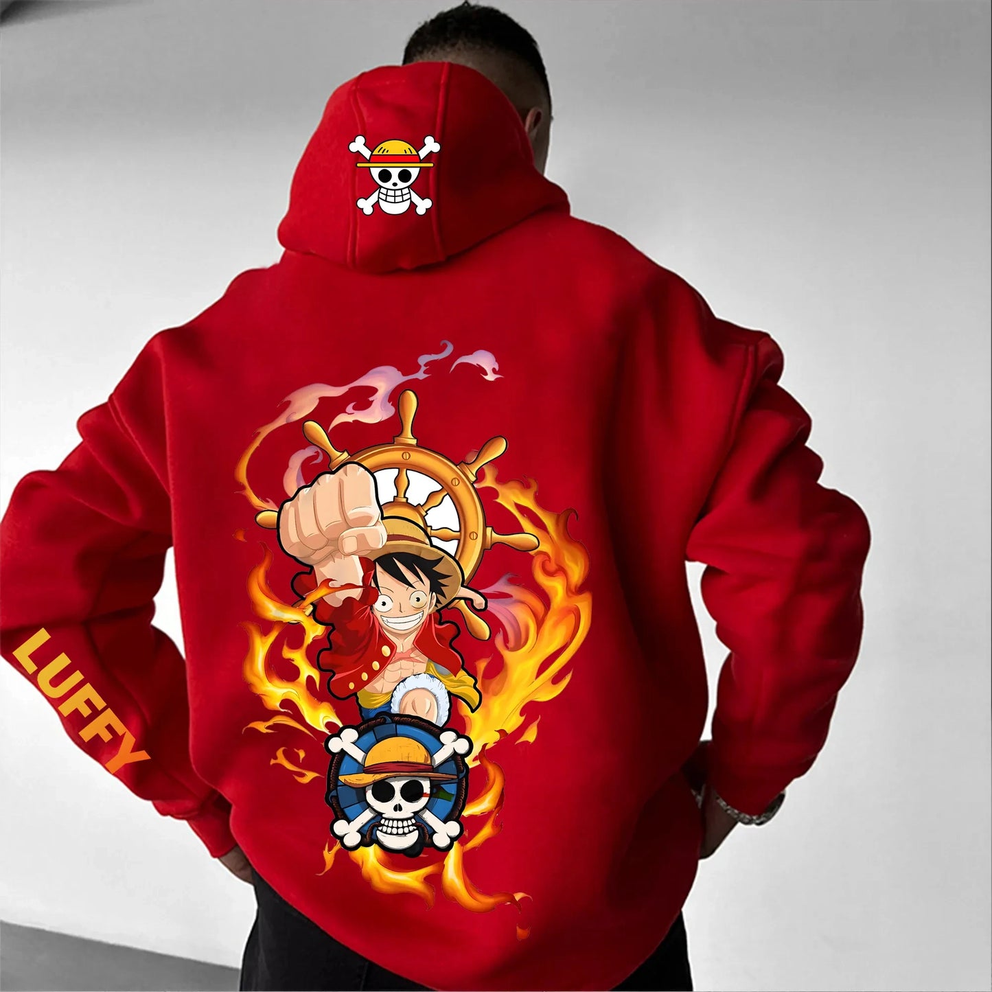 Sudadera con capucha de Bandai One Piece Luffy + ¡insignia gratis!