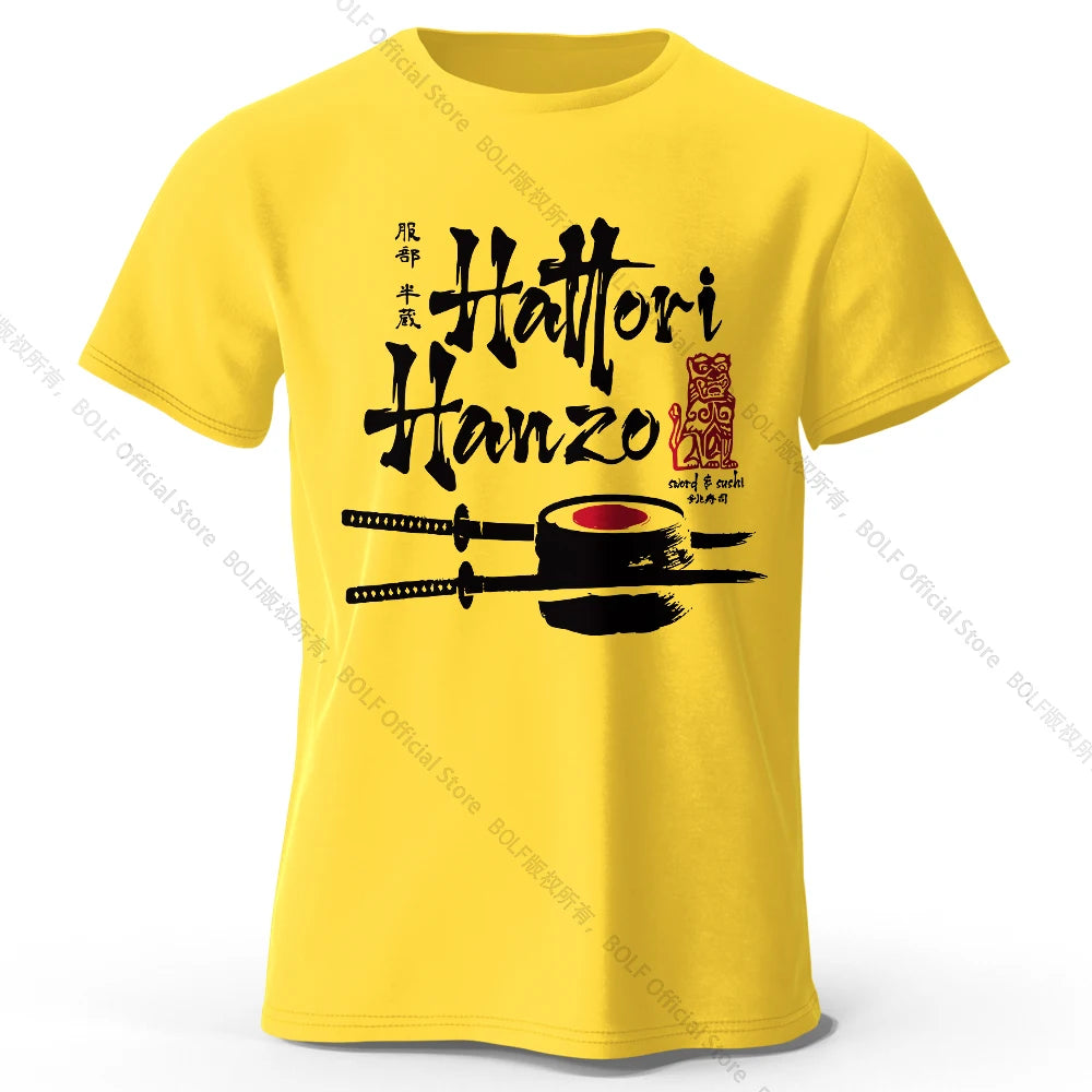 Hattori Hanzo Printed T-Shirt – Samurai Streetwear aus 100% Baumwolle